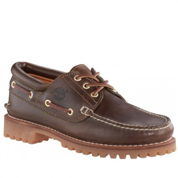 TIMBERLAND AUTHENTIC HANDSEWN 3-EYE BOAT SHOE FOR MEN IN BROWN 030003